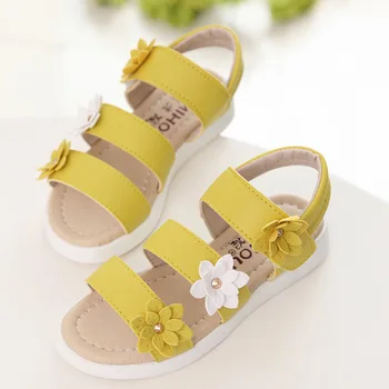 CUZULLAA Ljetni stil Dječje sandale za djevojčice Princeza Lijep cvjetni cipele Dječje sandale na ravne cipele za djevojčice Roman cipele