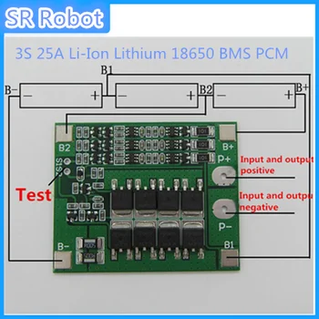 3S 25A Li-ion 18650 Li BMS PCM Naknada za Zaštitu baterije balans za zaštitu litij-ionske baterije Od preopterećenja Od preopterećenja