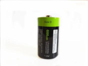 2 kom./lot ZNTER 1.5 6.000 МВтч Baterija Micro USB-Punjive Baterije D Lipo LR20 Baterija za радиоуправляемой Kamere Pribor za Trutovi