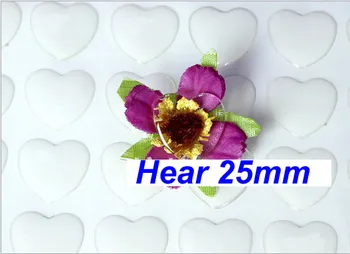 10шт Prozirno Srce Epoksidne Kupola Naljepnice Od Smole 25 mm Za Izradu Nakita Za Fotografiju(K05337)