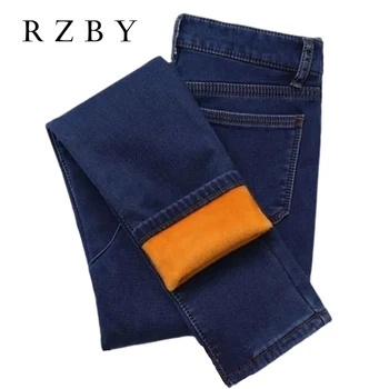 Slobodan jeans De Mujer Zima 2021 Sprečavaju hladne samt traper Hlače Za žene Toplo traperice-jahaće hlače Pour Femme RZBY616