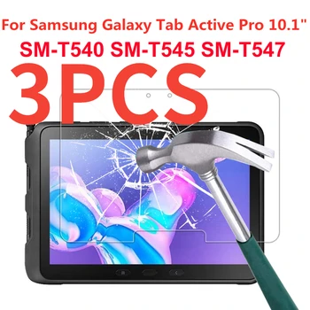 3PCS 9H Kaljeno Staklo Za Samsung Galaxy Tab Active Pro 10,1-inčni Zaslon Zaštitnik SM-T540 T545 T547 HD Prozirna Zaštitna Folija